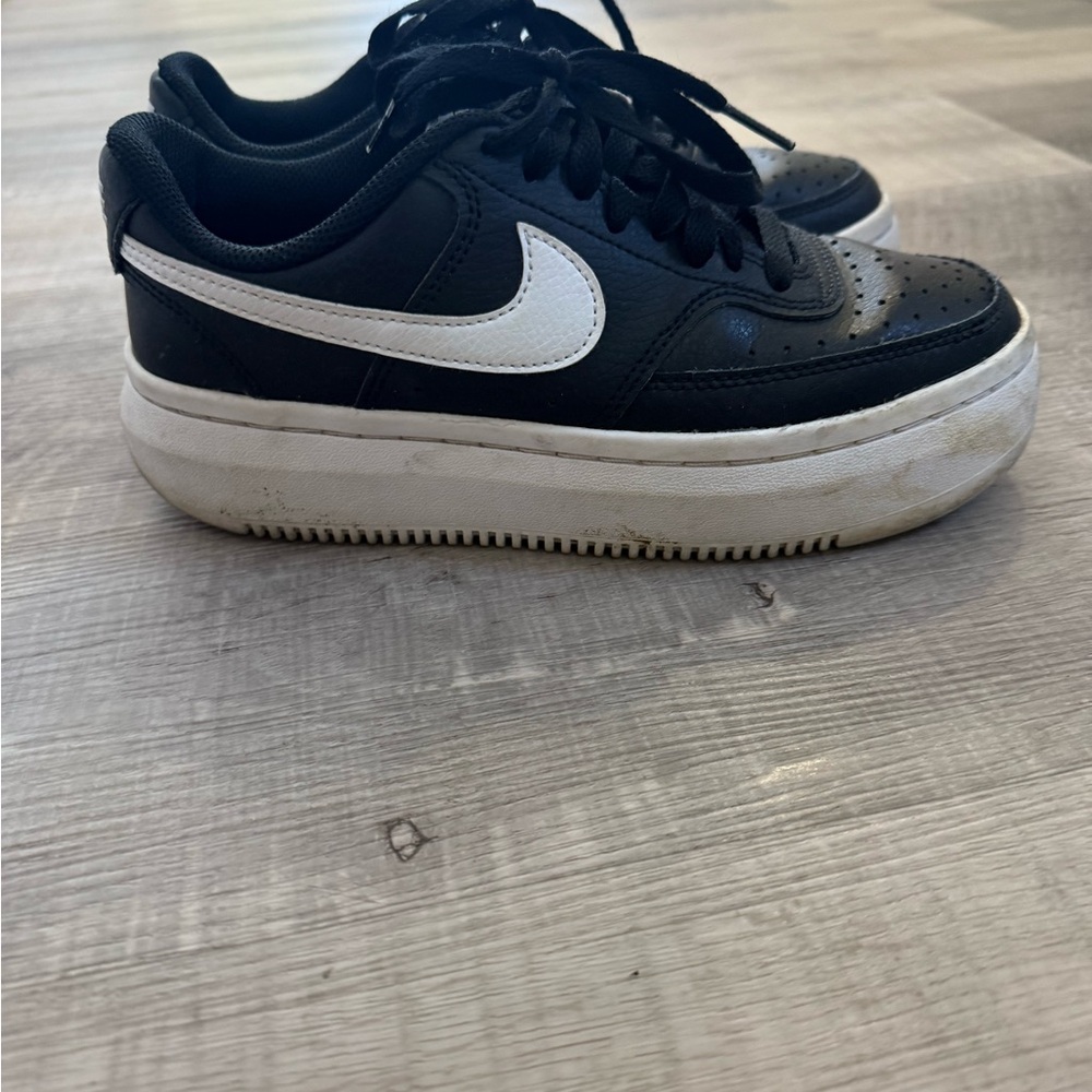 Nike court vision Black and White Sneakers‎